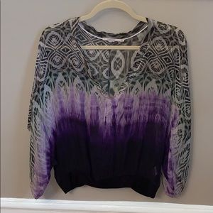 NWOT language butterfly like blouse